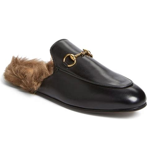 gucci loafer mule replica|princetown genuine shearling loafer mule.